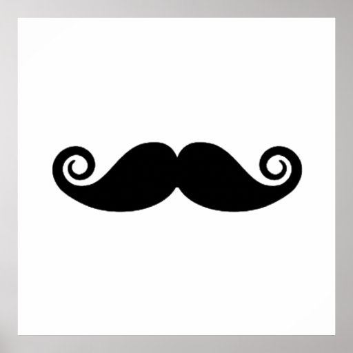 Curly Mustache Print Zazzle