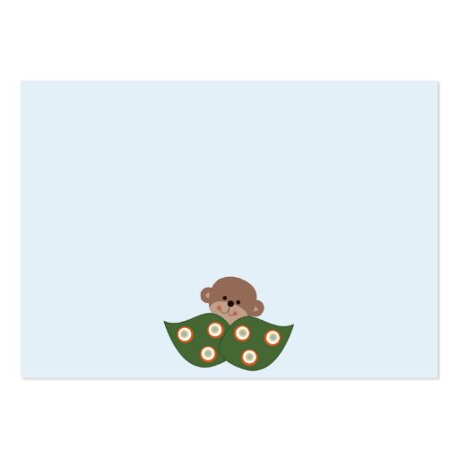 Curly Tails Monkey Friends Favor Tag/Request card Business Card Templates (back side)