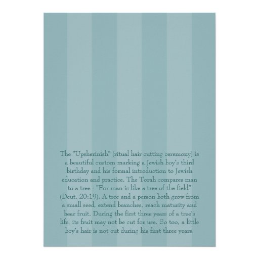 Curly Tree - blue invitation