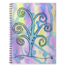 Curly Tree Spiral Notebook