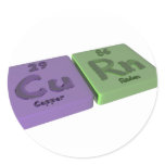 Curn as Cu Copper and Rn Radon stickers