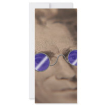 Currency in sunglasses custom rack card