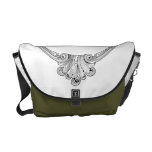 Currency pattern messenger bag