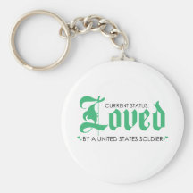 Current Status: Loved by a US Soldier Key Chain