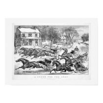 Currier & Ives,'Brush for the lead' posters by Vintagearian Currier & Ives,'Brush for the lead' posters