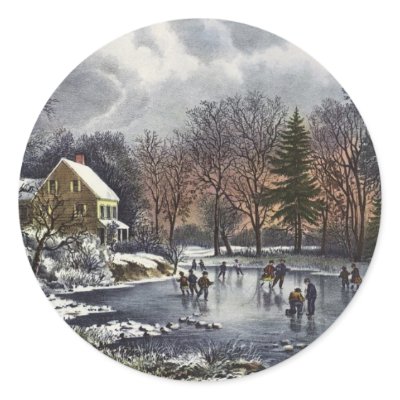 Currier & Ives; Early Winter stickers