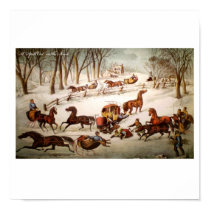 Currier & Ives Sleighing Poster posters