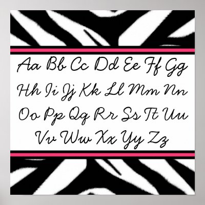 letters of alphabet in cursive. Cursive Alphabet Poster by