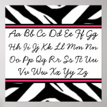Cursive Alphabet Poster