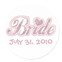 Cursive Bride Pink stickers