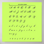 Cursive Letters Poster posters