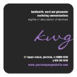 Cursive Lilac Monogram Promotional Sticker