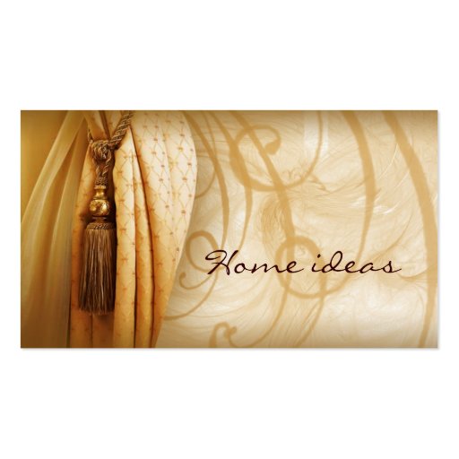 Curtain Salon business card (front side)