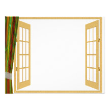 Curtain with Window Custom Letterhead