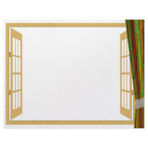 Curtain with Window letterhead by mohsenart Curtain with Window letterhead