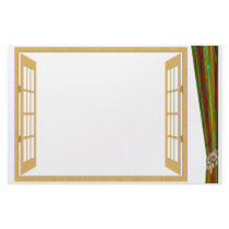 Curtain with Window stationery by mohsenart Curtain with Window stationery
