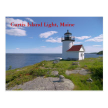 Curtis Island Light, Maine Postcard