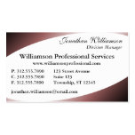 Curved Corners Maroon Business Cards