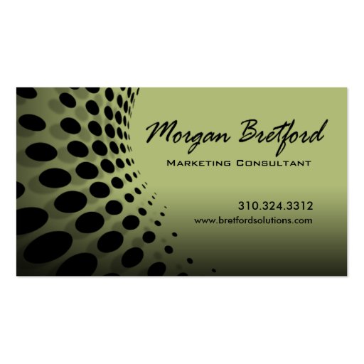 Curved Dots Marketing Consultant PR Image Director Business Card Templates (front side)
