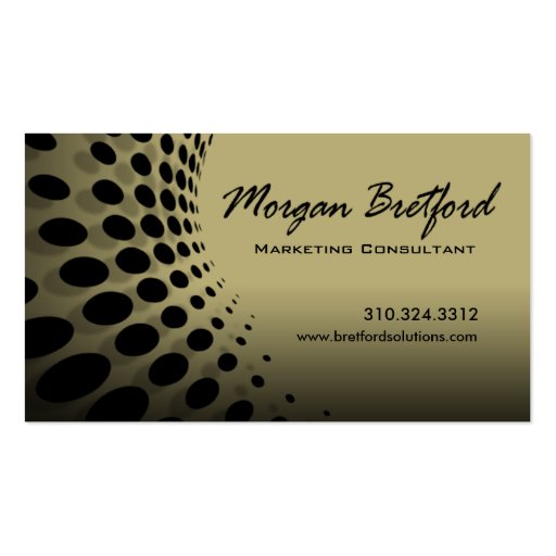 Curved Dots Marketing Consultant PR Image Director Business Card (front side)
