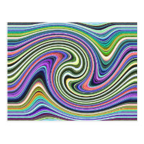 Curved Layers of Colors postcards