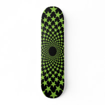 Curved Stars (Green/Black) Skateboard Deck