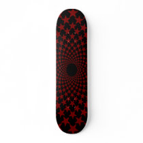 Curved Stars (Red/Black) Skateboard Deck