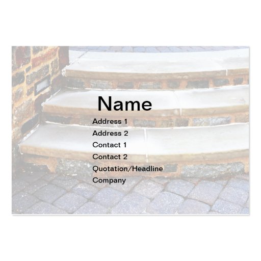 curved stone steps business cards