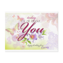 Curves Birthday Postcard by wabisabistudio Curves Birthday Postcard