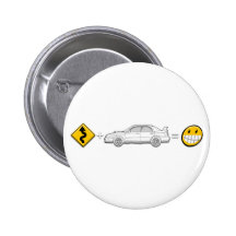 Curves, Subaru, equals fun Pinback Buttons