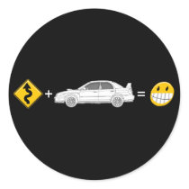 Curves, Subaru, equals fun stickers