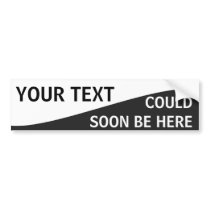 Curvy Black and White Template bumper stickers