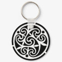 Curvy Black & White Key Chain keychains