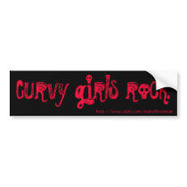 "Curvy girls rock." Bumper Sticker bumper stickers