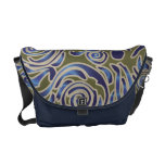 Curvy Lines Batik Blue Messenger Bag