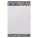 Curvy Lines Batik Blue Stationery