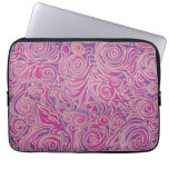Curvy Lines Batik Pink Laptop Sleeve