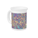 Curvy Lines Batik Purple Pitcher