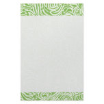 Curvy Lines Green Stationery