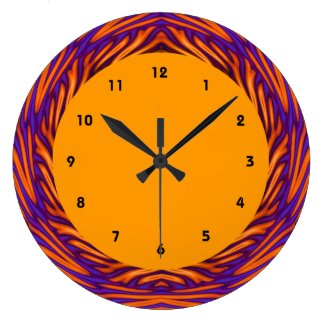 Curvy Orange Circle Wall Clock