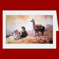 Cusco Peru Llama Picture cards