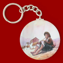 Cusco Peru Llama Picture keychains