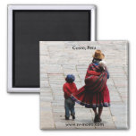 Cusco, Peru, mother and children Fridge Magnets