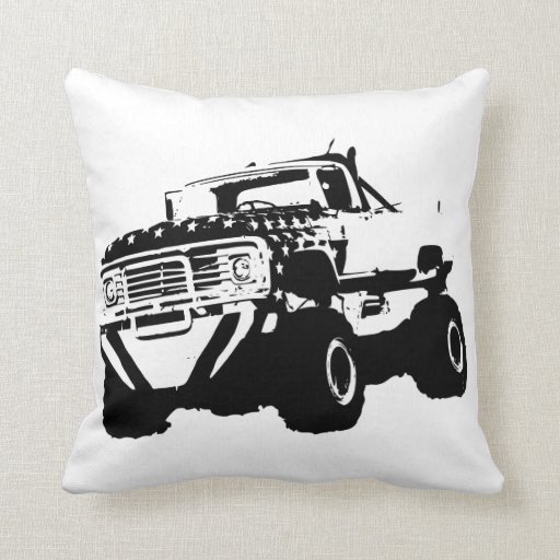 monster truck plush pillow