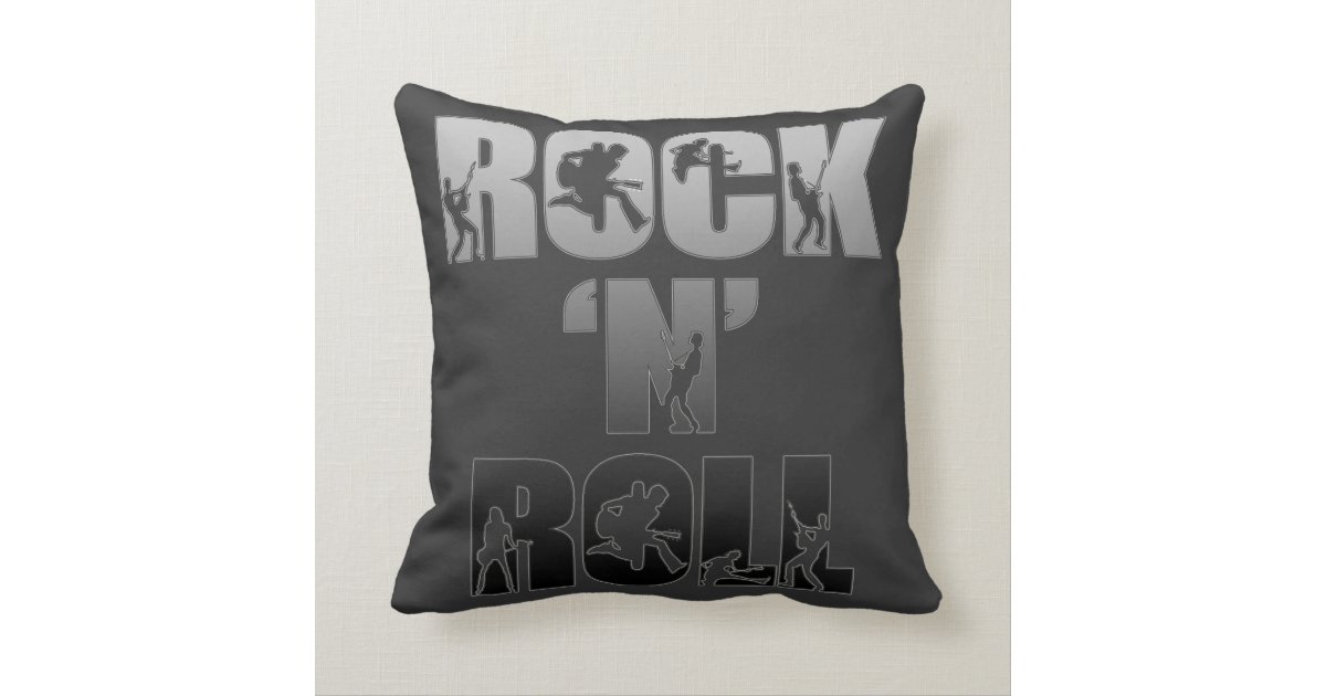 Cushion Rock N” Roll Throw Pillow Zazzle