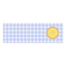 Custard Pie. Yellow Tart, with Blue Gingham. Business Card Templates
