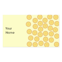 Custard Tart Pattern. Business Card Template