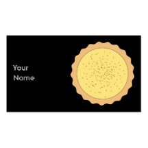 Custard Tart Pie. Business Card Template