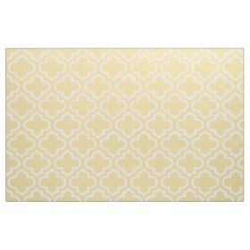 Custard Yellow Moroccan Trellis Pattern Fabric 02