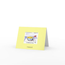 Custards Last Flan Funny Cartoon Note Card cards